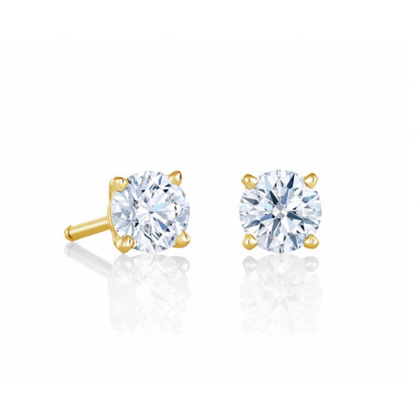 18k Yellow Gold (0.60 Ct. Tw.) Diamond Stud Earring