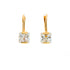 18k Yellow Gold Lever back Cub Maya Earrings