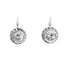 18k White Gold Lever back Cubic Ashley Earrings