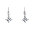 18k White Gold Lever back Cubic Cora Earrings