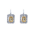 18k White Gold Lever back Cubic Isabelle Earrings