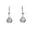 18k White Gold Lever back Cubic Kinsley Earrings