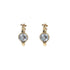 18k Yellow Gold Hoop Cubic Earrings