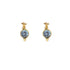 18k Yellow Gold Hoops with Cubic Lyla Earrings