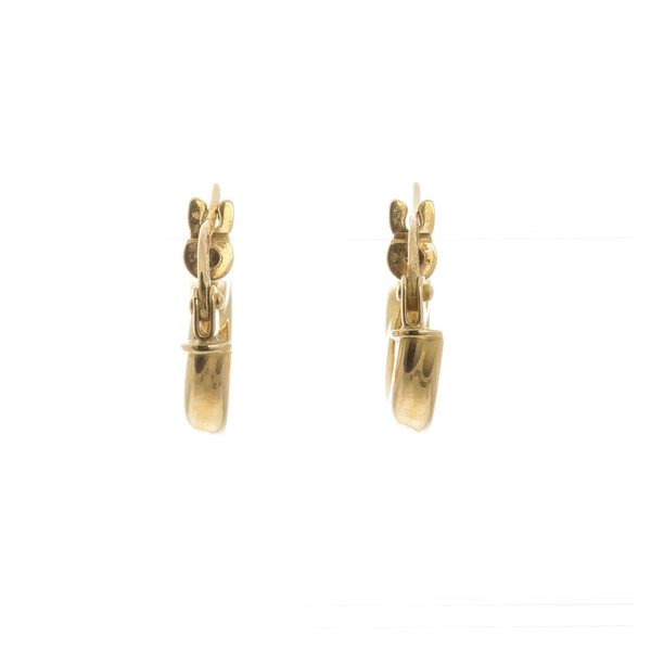 18k Yellow Gold Hoops Italy Londyn Earrings