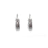 18k White Gold Grooved Hoops Everly Earrings