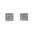 18k White Gold Cubic Studs Square Naomi Earrings