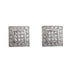 18k White Gold Studs Square Cubic Mackenzie Earrings