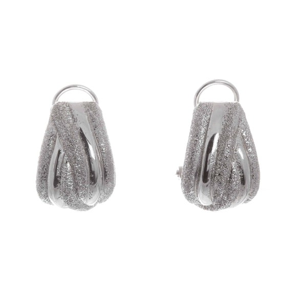 18k White Omega back Sophie Earrings