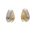 18k T-tone Omega back Alice Earrings