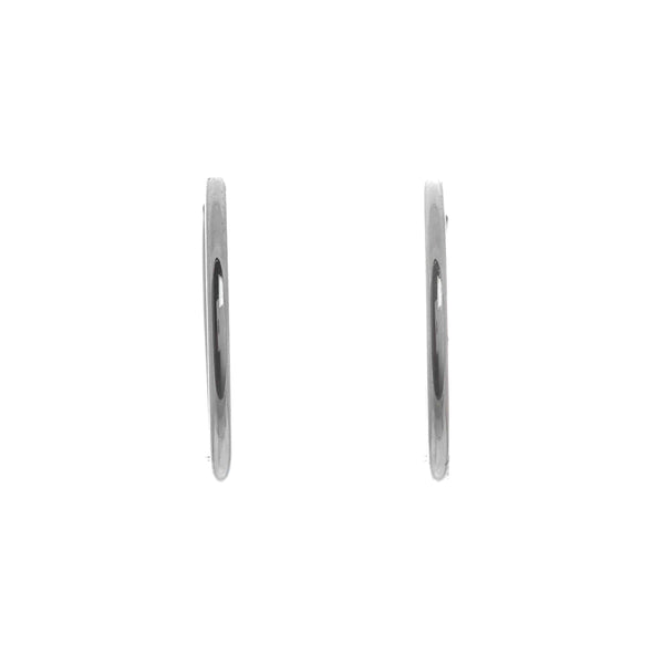 18k White Gold Hoop Serenity Earrings