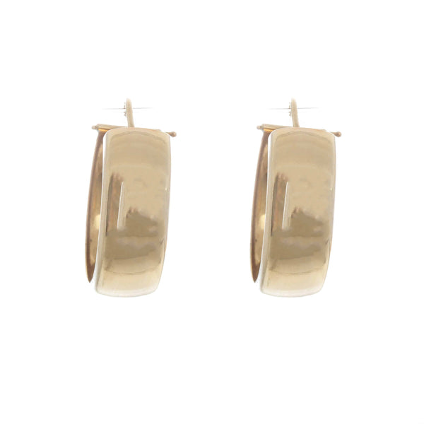 18k Yellow Gold Tube Style Hoop Aubree Earrings