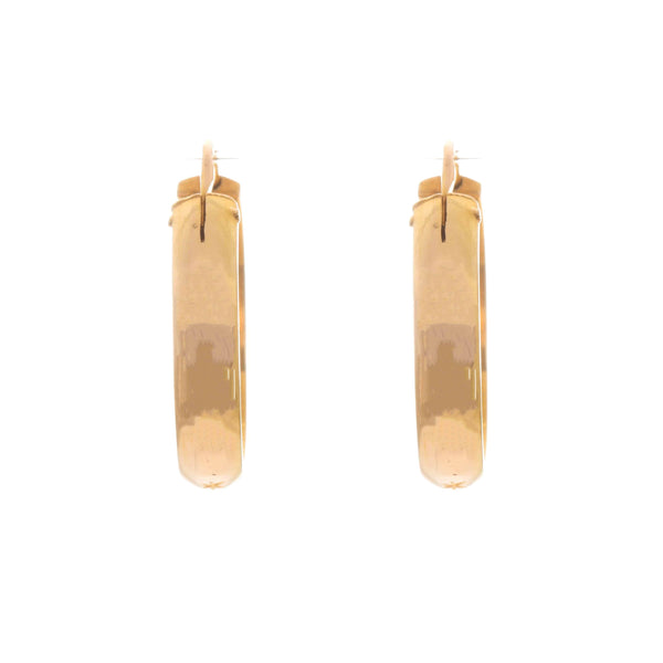 18k Yellow Gold Wide Style Hoops Zoey Earrings