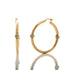 18k T-tone Tube White Accent Dallas Earrings