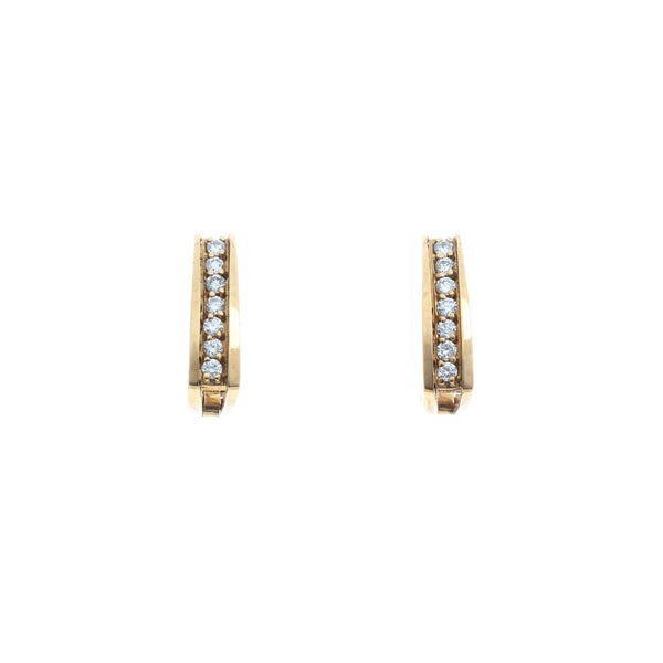 18k Yellow Gold Huggies Bristol Earrings