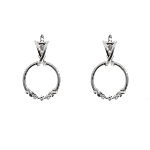 14k White Gold Diamond Drop Ryleigh Earrings