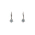 18k White Gold Lever back Topaz and Cubic Alaina Earrings