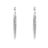 18k White Gold Larg Cubic Hoops Maggie Earrings