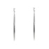 14k White Gold Large thin Hoops Daleyza Earrings