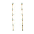 18k Yellow Gold Long Drop Cubic Arabella Earrings