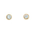 18k Yellow Gold Bezel Cubic Lucille Earrings