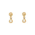 18k Yellow Gold Triple Circle Cubic Angelica Earrings