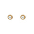 18k Yellow Gold & Pearl Stud Topa Earrings