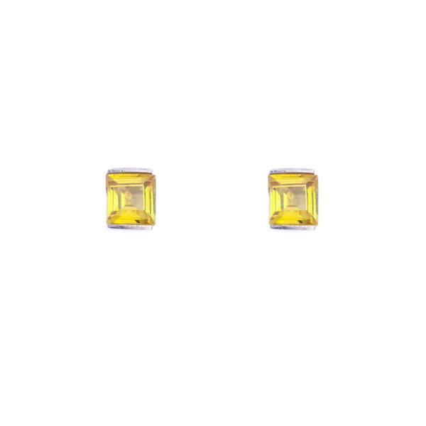 18k Yellow Gold Square Janelle Earrings