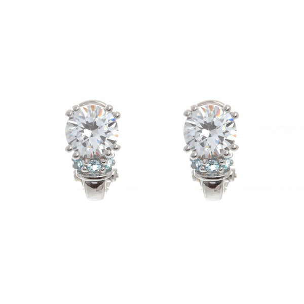 14k White Gold Cubic Omega Caitlyn Earrings