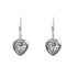 18k White Gold Cubic Bezel Heart Lever Elisa Earrings