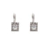 18k White Gold Cubic Oval Center Helena Earrings