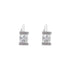 18k White Gold Princess Cubic Rectangular Adelaide Earrings