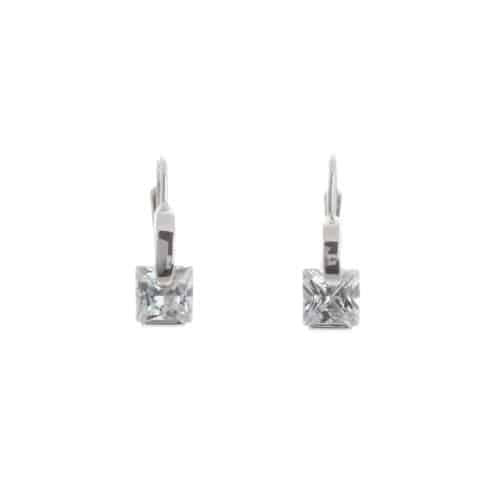 18k White Gold Princess Cubic Talia Earrings