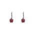 18k White Gold Red Lady Bug Lever back Lilah Earrings