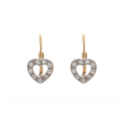 18k Yellow Gold Cubic Bria Earrings