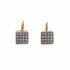 18k T-tone Square with Cubic Zirconia Fernanda Earrings