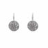 18k White Gold Round Cubic Lever back Karsyn Earrings