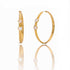 18k Yellow Gold Large Heart Hoop Earrings