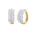 18k T-tone Laced Fancy Hoop Earrings