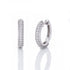 18k White Gold Huggie Medium Earrings