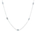 18k White Gold Fancy Oval Stationary Necklace