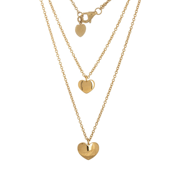 18k Yellow Gold Double Drop Necklace