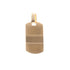 18k Yellow Gold Medallion Dog Tag Rectangular Striped 