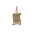 18k Yellow Gold Striped Scroll Pendant