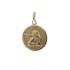 18k Yellow Gold Round Angel Medallion Raised Pendant