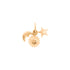 18k Yellow Gold Triple Charm Italy Pendant