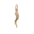 14k Yellow Gold Swirl Horn (pepper) Pendant