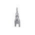 18k White Gold Hand Italy Charm Pendant