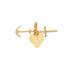 18k Yellow Gold Faith Hope Love Charity Pendant