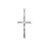 10k White Gold Crucifix Cross Pendant